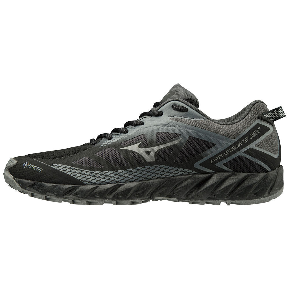 Mens Mizuno WAVE IBUKI 2 GTX Trail Running Shoes Black Philippines (TAVIUX927)